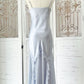 Silver Blue Vintage Fashion Elegant Exquisite Beading Mermaid Spaghetti Strap Satin Long Prom Gown Party Dress gh3684