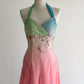girlhomeshops-Pink-Green Gradient Chiffon Halter-Neck Embroidered Rhinestone-Embellished Floor-Length Retro-Style Gown gh6373