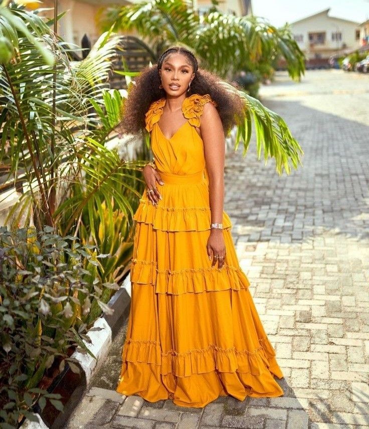 Rosa/Gelb V-Ausschnitt Mode Elegante Lange Chiffon Ballkleid Abendkleid Garten Party Kleid gh3251