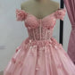 Girlhomeshops-Pink Floral Exquisite Beaded Short Tulle Homecoming Dress Prom Dress Birthday Party Dress gh5024