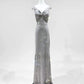 Girlhomeshops-Silver shiny fashion sequins long prom dress birthday party dress gh5419