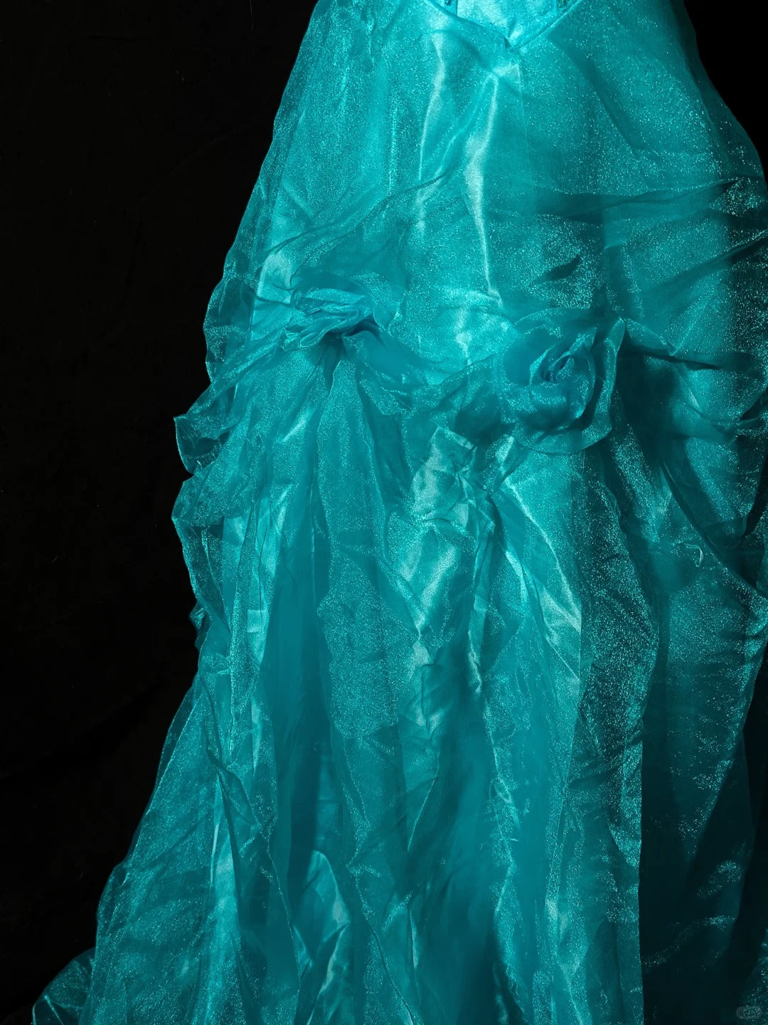 Robe de soirée longue bleue en tulle pour adulte, élégante et douce, gh4471