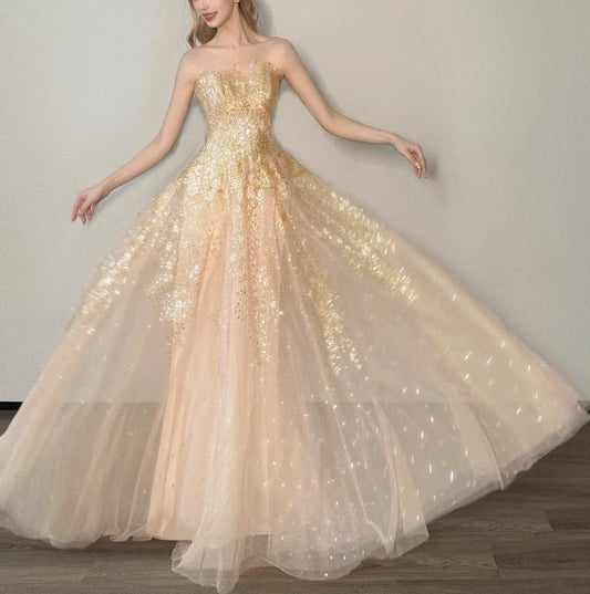 Robe longue, robe de soirée, robe d'anniversaire gh7054