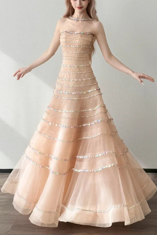 Robe longue, robe de soirée, robe d'anniversaire gh7053