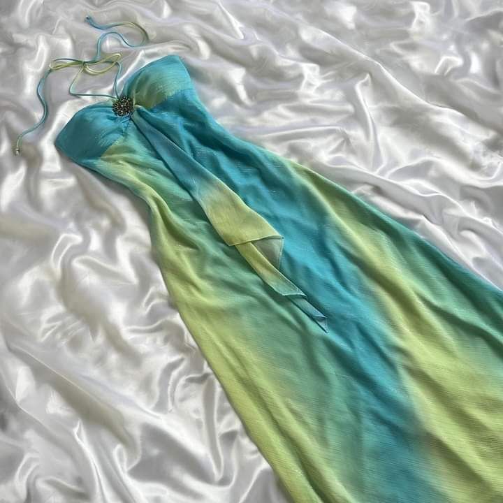 Pink Gorgeous Gradient Strapless Long Chiffon Elegant Ball Gown Evening Dress Party Dress gh3179