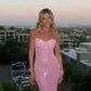 Pink Shiny Fashion Elegant Long Mermaid Slim Sequin Ball Gown Evening Dress Party DressProm Dress gh3661