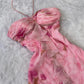 girlhomeshops-Pink Long Chiffon Dress gh6279
