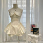 Girlhomeshops-Beige short homecoming dress birthday party dress gh5397