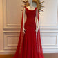 Red long chiffon formal Prom dress evening dress party dress gh4902