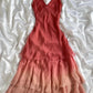 Peach Pink Homecoming Dress Ombre Midi/Short Ruffle Birthday Dress  gh4449