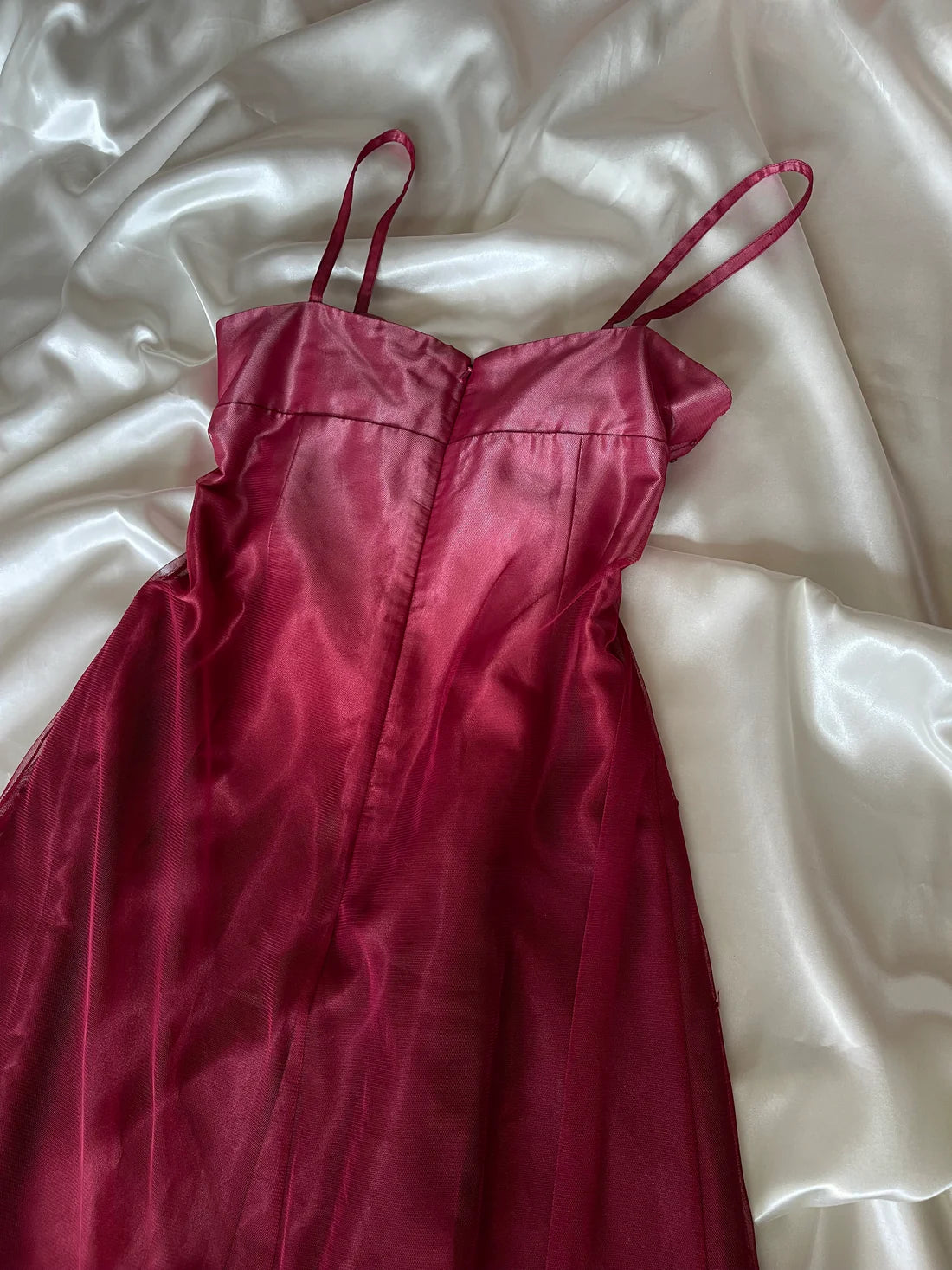 Girlhomeshops – Rotes, exquisites, florales, perlenbesetztes, modisches, langes Tüll-Ballkleid mit Abschlussballkleid gh5521