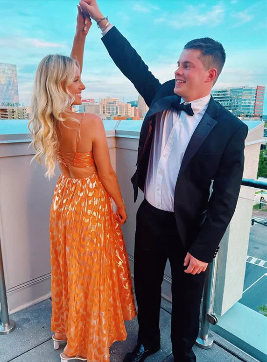 Orange New Arrival Fashion A-Line Long Elegant Prom dress Evening Dress Party Dress gh3450