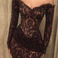 girlhomeshops-Black Lace Sexy Long Prom Dress gh6226
