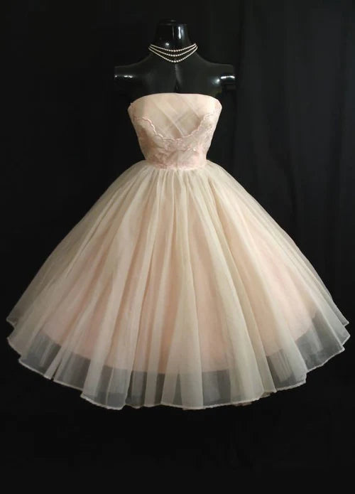 girlhomeshops--Pink Tulle Sweet Off-the-Shoulder Short Homecoming Dress Hoco Dress gh5614