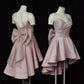 girlhomeshops--Stylish And Simple Short Satin Homecoming Dress gh5632