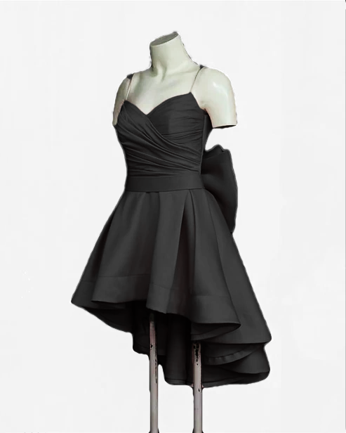 girlhomeshops--Stylish And Simple Short Satin Homecoming Dress gh5632