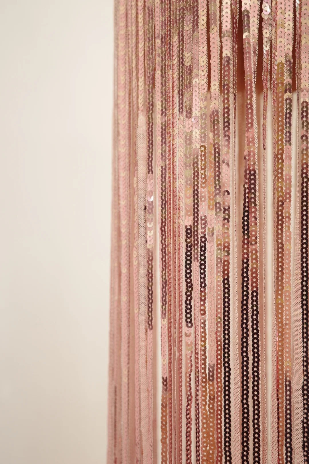 Girlhomeshops-Pink Gold Shiny Fashion Long Sequined Prom Dress Evening Dress Party Dress gh5060