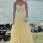 Yellow Tulle Long Dress Formal Dress gh6541