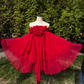 Rot Atemberaubende Mode Vintage Elegante Zarte Blumen Lange Chiffon Homecoming Kleid Ballkleid Abendkleid Geburtstag Party Kleid gh4145