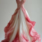 Pink gradient fashion elegant long tulle ball gown evening dress gh3601
