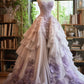 Purple Fashion Elegant Exquisite Floral Long Tulle Ball Gown Evening Dress gh3600