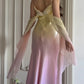 girlhomeshops-Fairy Tale Gradient Spaghetti Strap Mermaid Long Chiffon Ball Gown, Retro Evening Gown, Fairy Dress Gh6341