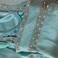Blue Beaded Long Satin Mermaid Ball Gown Evening Gown Party Dress gh4439