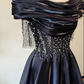 girlhomeshops- Fashionable satin exquisite beaded long dress gh6215
