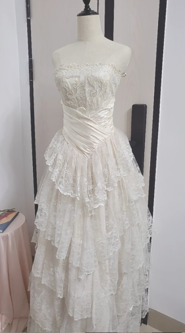 girlhomeshops--White Long Elegant Tulle Ball Gown Wedding Dress gh5565