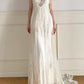 Girlhomeshops-Ivory White Long Beaded Sequin Chiffon Prom Dress Evening Dress Party Dress gh5244