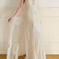 Girlhomeshops-Ivory White Long Beaded Sequin Chiffon Prom Dress Evening Dress Party Dress gh5244