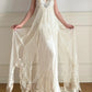 Girlhomeshops-Ivory White Long Beaded Sequin Chiffon Prom Dress Evening Dress Party Dress gh5244