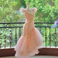 Girlhomeshops-Pink Gorgeous Elegant Shiny Long Mermaid Tulle Quinceanera Dresses Ball Gown Graduation Dress Princess gh5003
