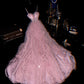 Pink elegant sweet gorgeous long tulle ball gown evening dress graduation dress gh4452