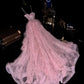 Pink elegant sweet gorgeous long tulle ball gown evening dress graduation dress gh4452