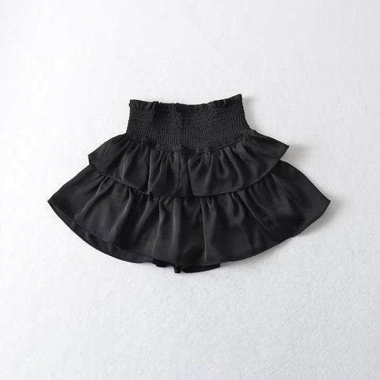 French-style sexy and alluring elastic waist high-waisted cake skirt, new spring/summer style, women's anti-exposure A-line puffy skirt  11401