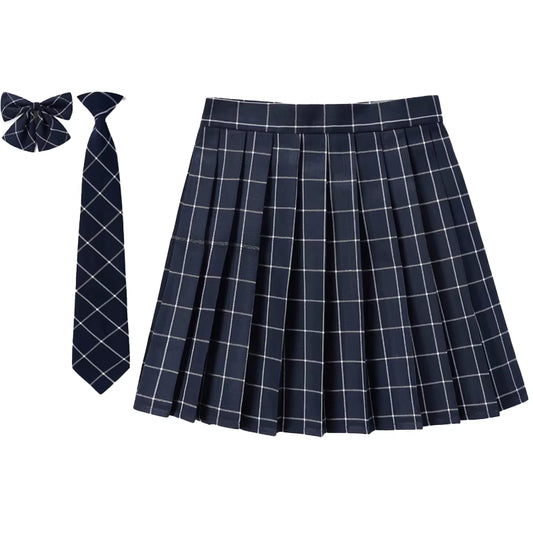 In-stock promotional price JK uniform high-waisted short skirt for students, school uniforms, performances, plaid skirts 11341
