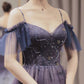 Robe de bal longue en tulle dégradé violet, magnifique robe de soirée trapèze gh2643