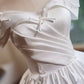 White homecoming dress satin birthday party dress short prom dress evening dress gh4583