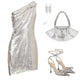 Silver short homecoming dress prom dress evening dress cocktail party dress gh4356