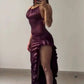 Purple Fashion Chic Suspender Long Elegant Sexy Bodycon Prom Dress Evening Gown Fashion Party Dress gh3449