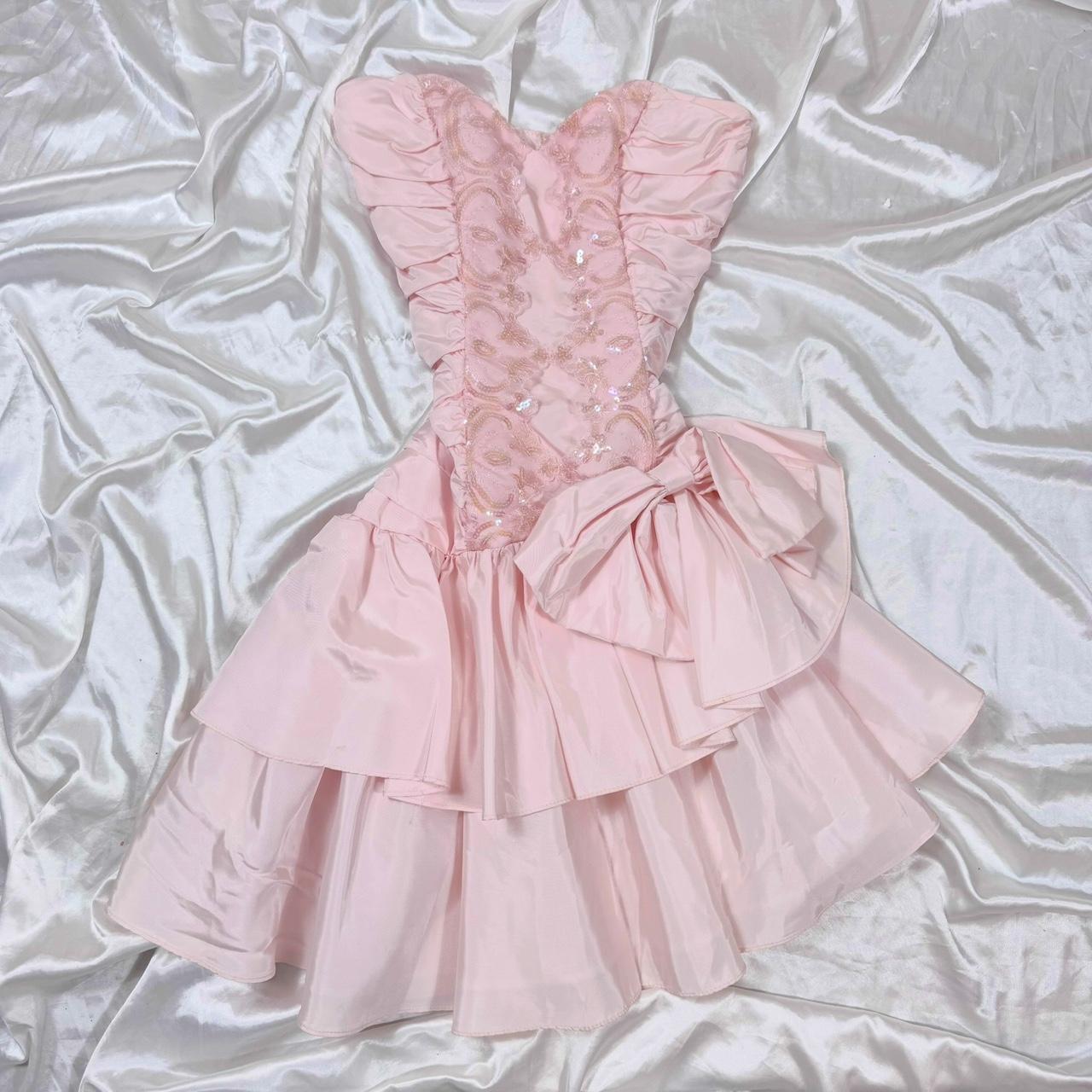 Pink Sweet Ruffle Short Satin Prom Dress Homecoming Dress Formal Dress gh4599