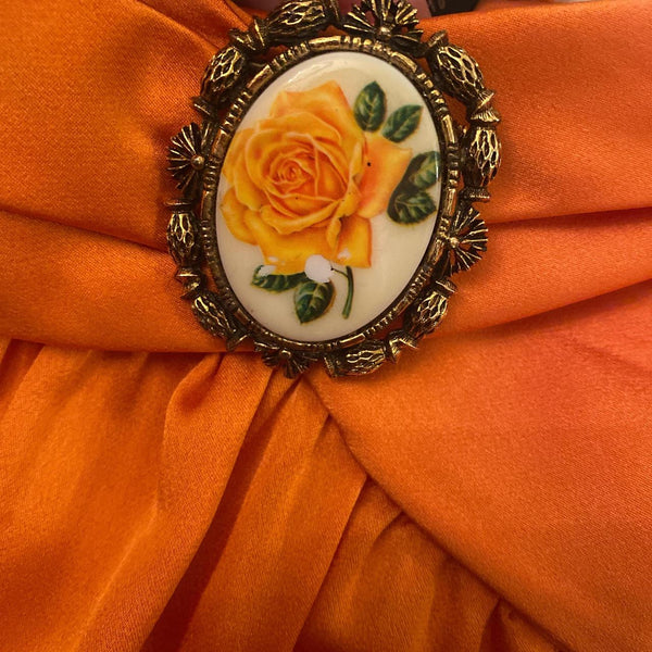 Orange Vintage Rose Elegant short Birthday Dress Party Dress Homecoming Dress Cocktail Dress  gh4670