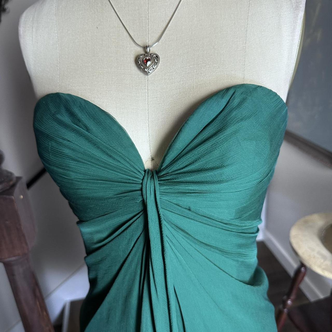 Girlhomeshops--Strapless green simple fashionable short satin formal homecoming dress gh5502
