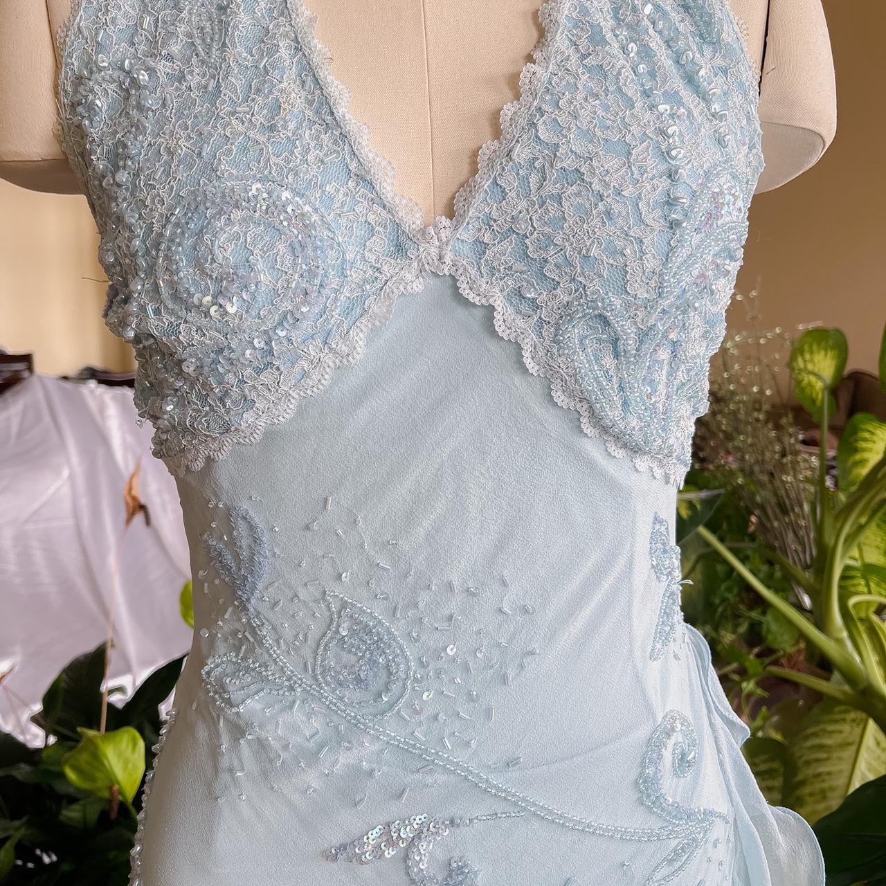 girlhomeshops--Blue Exquisite Hand-Beaded Chiffon Long Prom Dress gh5593