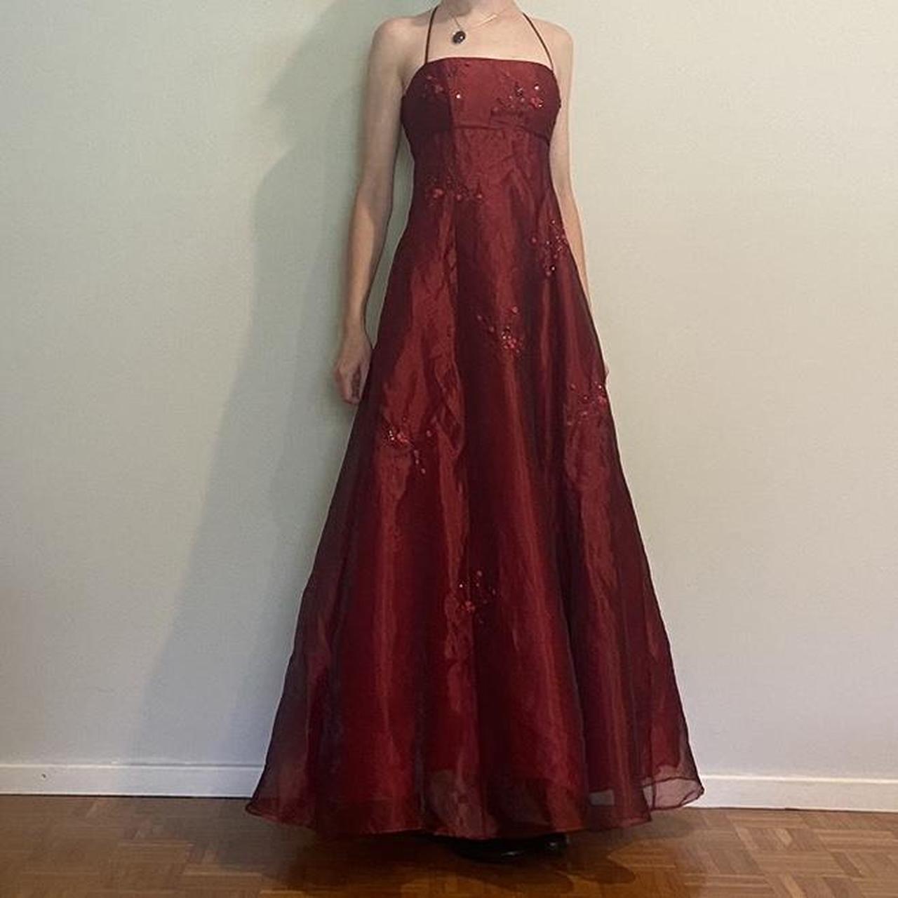 Burgundy Elegant Vintage Fashion Exquisite Beaded Long Tulle Ball Gown Evening Dress Party Dress Prom Dress gh3664