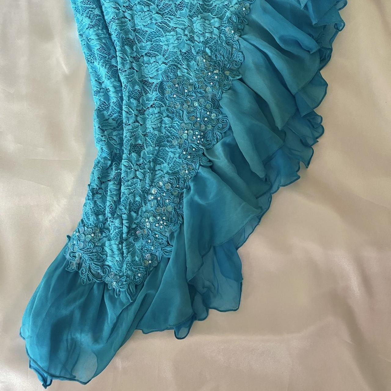 Girlhomeshops--Blue exquisite lace short homecoming dress birthday party dress gh5491