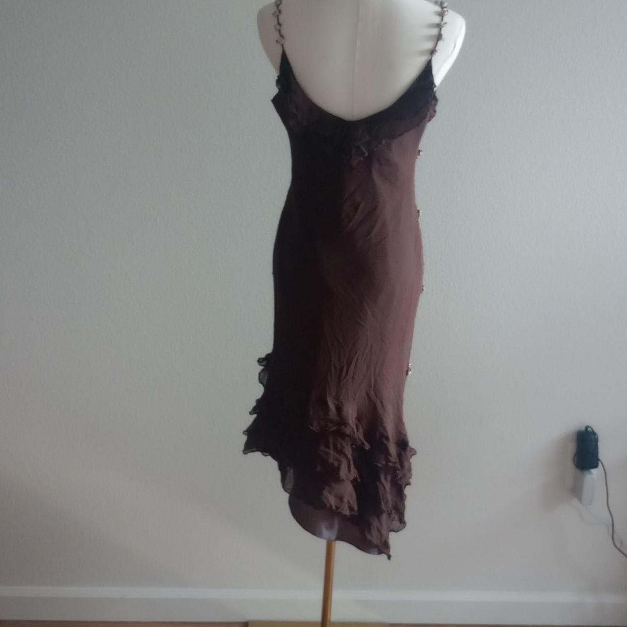 Brown Fashion Elegant Pink Delicate Floral Beading Spaghetti Straps Long Elegant Chiffon Ruffles prom dress Evening Dress Party Dress gh3570