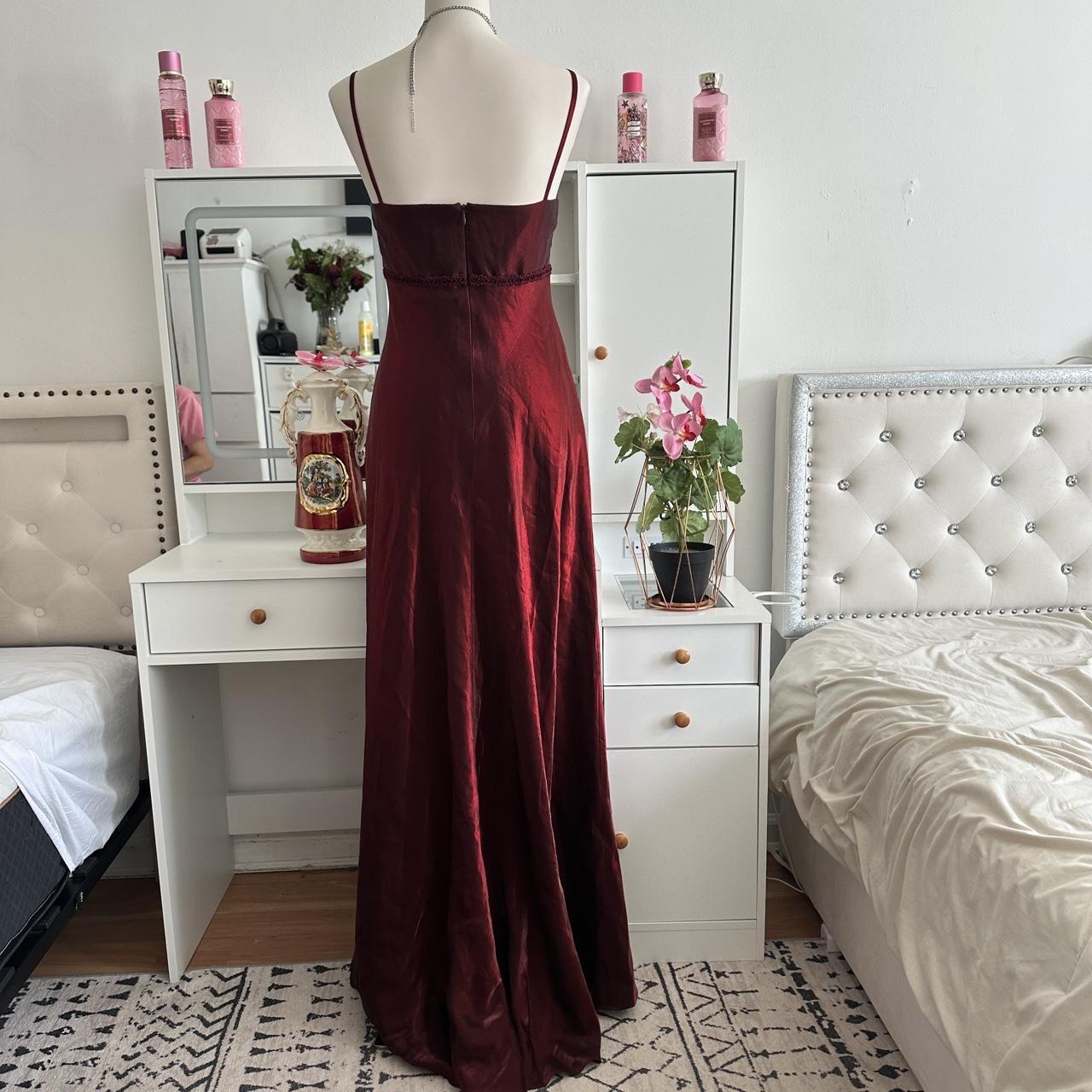 Robe de soirée élégante et longue en mousseline de soie et tulle, style vintage bordeaux, brillante, tendance, mignonne et douce, robe de bal, robe de fête d'anniversaire, robe de bal, robe de remise de diplôme, gh3886