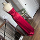 Red Retro Fashion Elegant Exquisite Rhinestone Long Slim Fit Ruffled Spaghetti Straps Ball Gown Evening Gown Party Dress Prom Gown gh3679
